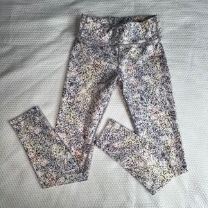 Athleta Girl Printed Chitchat Tight Leggings Kids Size L 12 Gymnastics Workout